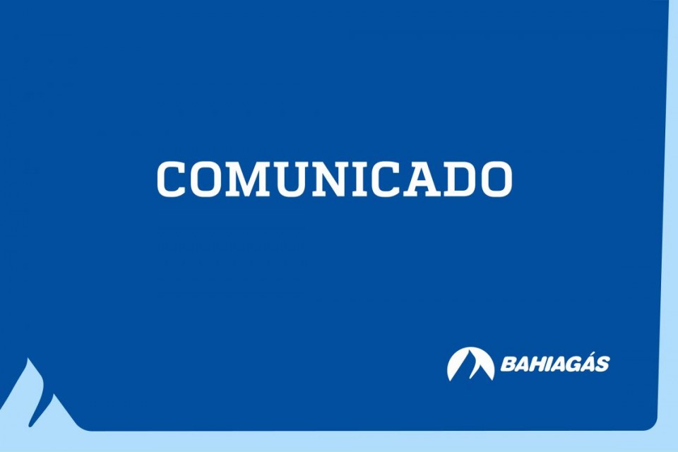 Comunicado Bahiagás